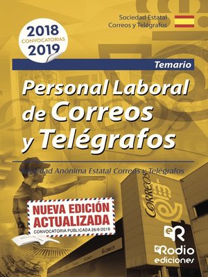 cover image of Personal laboral de Correos y Telégrafos. Sociedad Anónima Estatal Correos y Telégrafos. Temario
